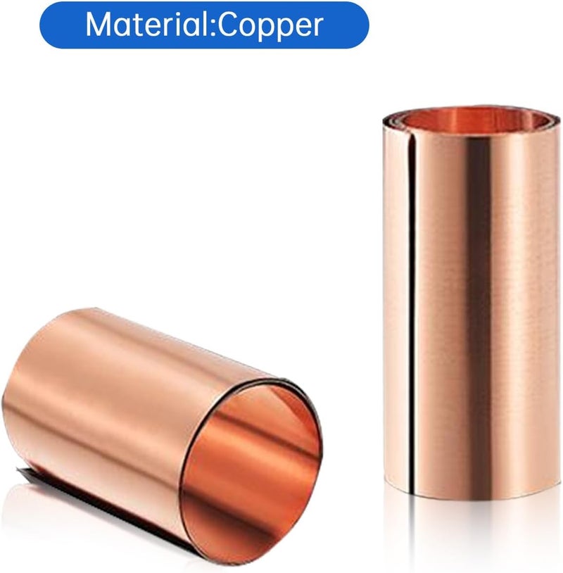 Uxney Copper Sheet Roll, 3500x200x0.02mm Copper Flashing Roll, Pure Copper Plate & Strip for Roofing, DIY Projects, House Repair, Crafts and Metal Working - Image 3